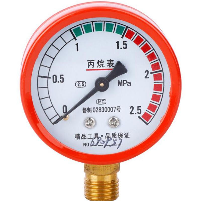 Propane Dial Pressure Gauge Propane Regulator Welding Gas Gauges, 0-2.5MPA, 0-0.25MPA, Pressure Reducing Valve Gas Flowmeter