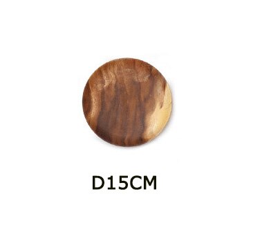 Solidne drewniane płytkie talerze potraw z owoców usługi stołbyć winnym spodek taca herbaciana deser talerz śniadaniowy zestaw stołowy 1 PC: d15