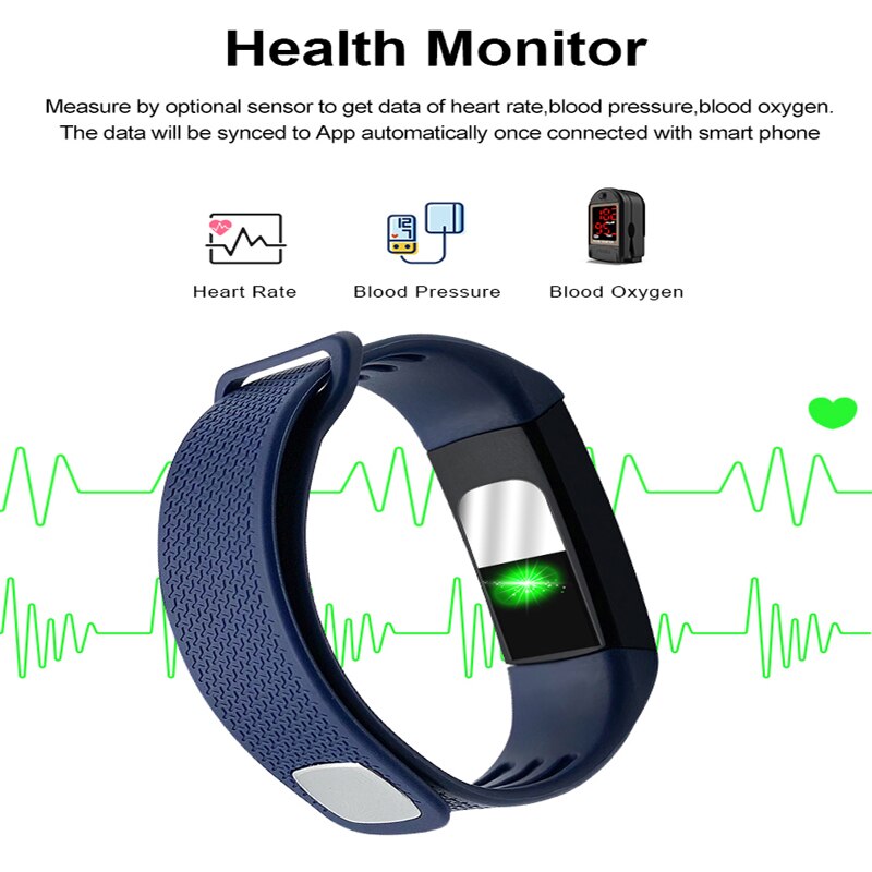 B6W Body Temperatuur Detectie Smart Armband Grote Screen Horloge Immuniteit Meting Bloeddruk Bloed Zuurstof Hart