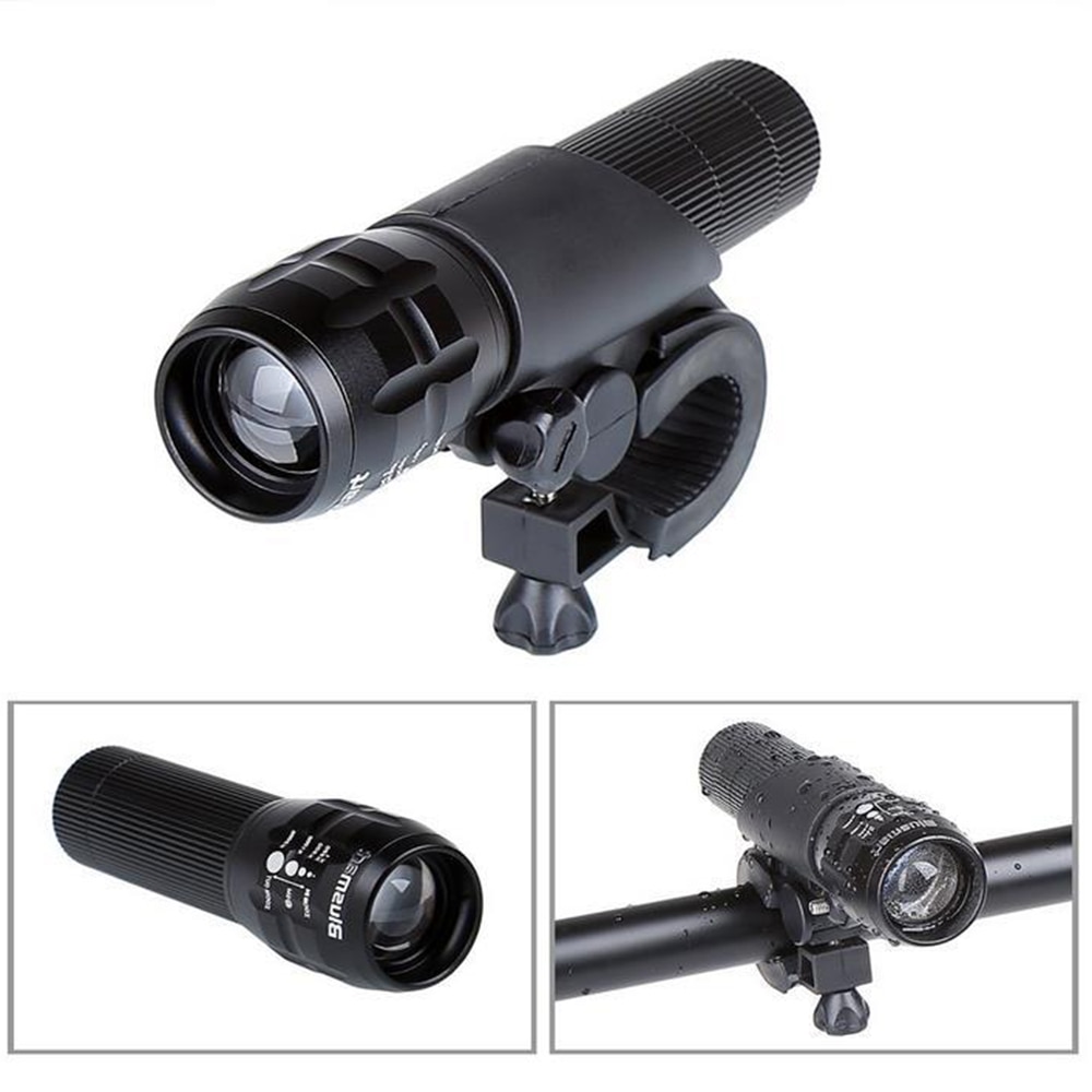 Joshock Bicycle Light T6 LED cycling Front Light LED Bike light Lamp Torch Waterproof ZOOM Flashlight With Free Taillight