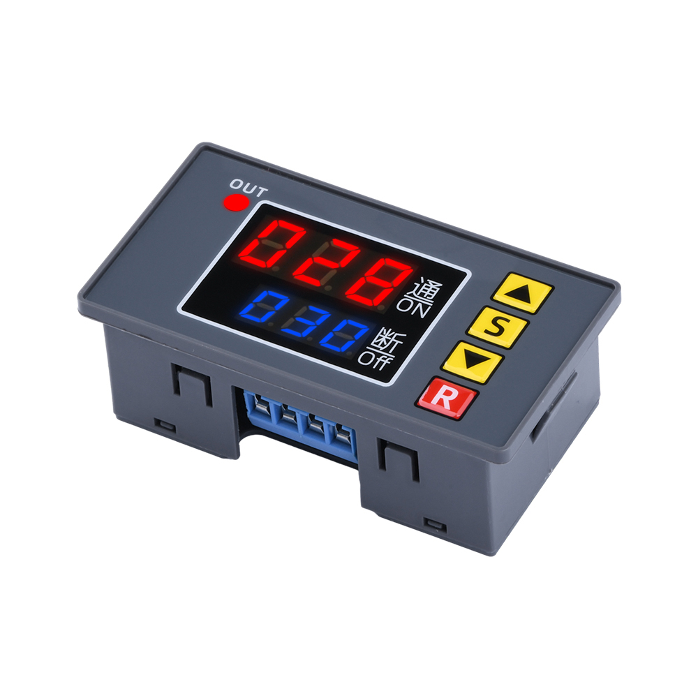 T3231 DC 12V 24V AC110-220V Digital Time Delay Relay Module Cycle delay Timer Red Blue Dual LED Display Timing Relay Switch