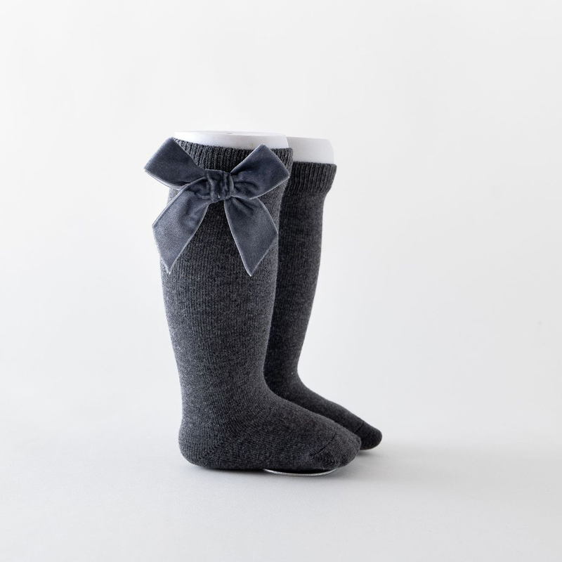 Balleenshiny Dikker Baby Kniekousen Baby Meisjes Jongens Zuigelingen Peuters Zachte Katoenen Baby Vloer Sokken Kinderen Lange Sokken: GRAY / for 1-3years