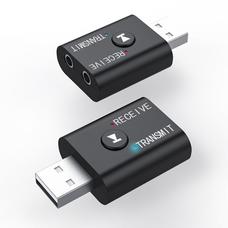 3,5mm Mini receptor Bluetooth inalámbrico adaptador 5,0 Universal de Audio portátil Transmisor estéreo Bluetooth para el ordenador portátil PC TV: 3 Pcs