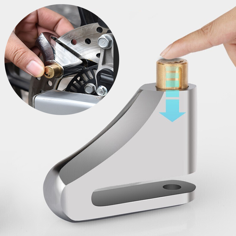 Universal- Motorrad Anti-diebstahl Bremsscheibe Disk sperren Stahl Tragbare Sicherheit sperren Rolle Fahrrad Rad Schlösser Moto Zubehör 1Stck