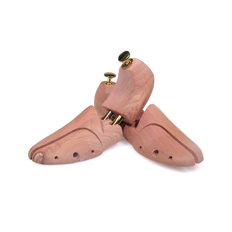 Real wooden shoes hold adjustable cedar shoe tree shaped blank deformation expansion of shoes