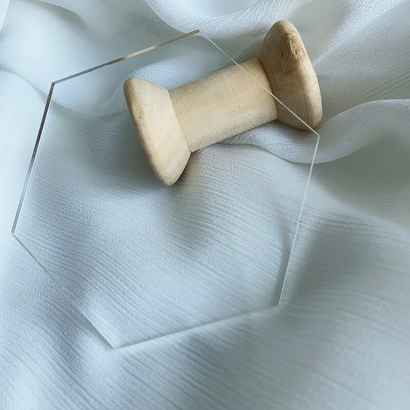 20 stk klar akryl sekskant blank bordkort bryllup dekoration til bordnumre gæstenavn