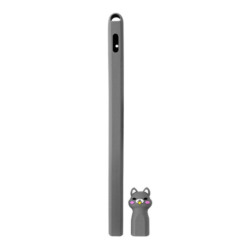 1Set Carino Modello Animale Supporto Della Penna Cassa Molle Del Silicone di Protezione Del Sacchetto Della Protezione Della Copertura Della Pelle per Apple Matita 2nd X6HA