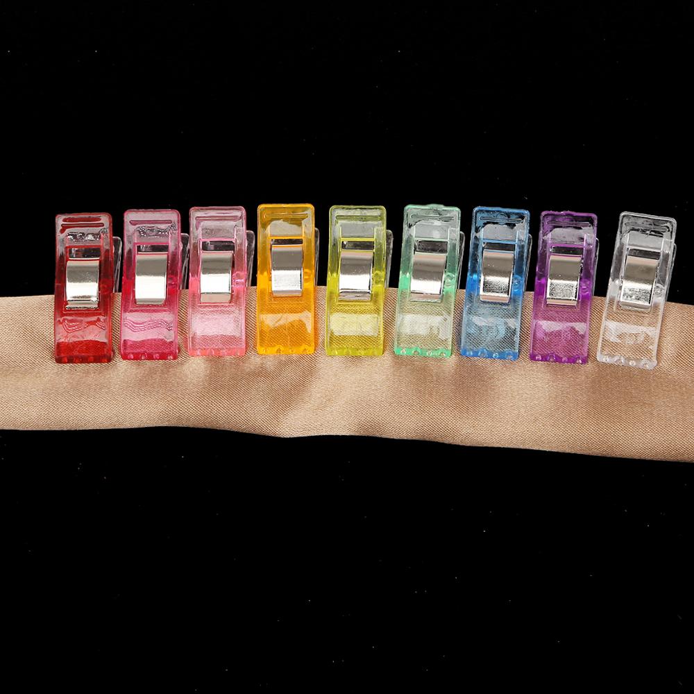10 Uds. Pinzas de revestimiento para suelo Multicolor de plástico, pinzas de tela, herramientas de costura de retales y dobladillo, accesorios de costura