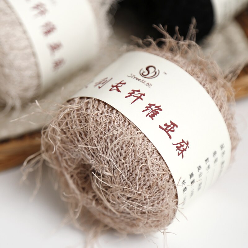 Linen Thin Blend Yarn Spring Summer Hand woven Crochet Thread Fiber Flax Knitting Sew Yarn For Crocheting Needle Work