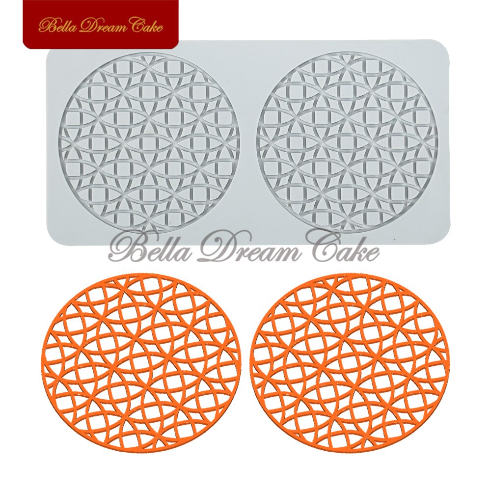 Tapis de dentelle en forme de feuille de houx/Floral, 1 pièce, moule à Fondant de chocolat, à faire soi-même, coussin en Silicone, outils de décoration de gâteaux, ustensiles de cuisine: Style 4-LFM-117