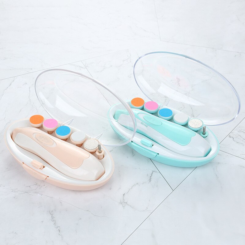 Bebê aparador de unhas elétrica multifuncional bebê arquivo de unhas clippers toes cortador de unha aparador manicure conjunto ferramentas cuidados com o bebê