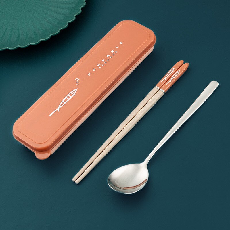 WHYY-Juego de palillos chinos con caja para niños y estudiantes, utensilios de cocina japoneses, portátiles, Sushi: 1