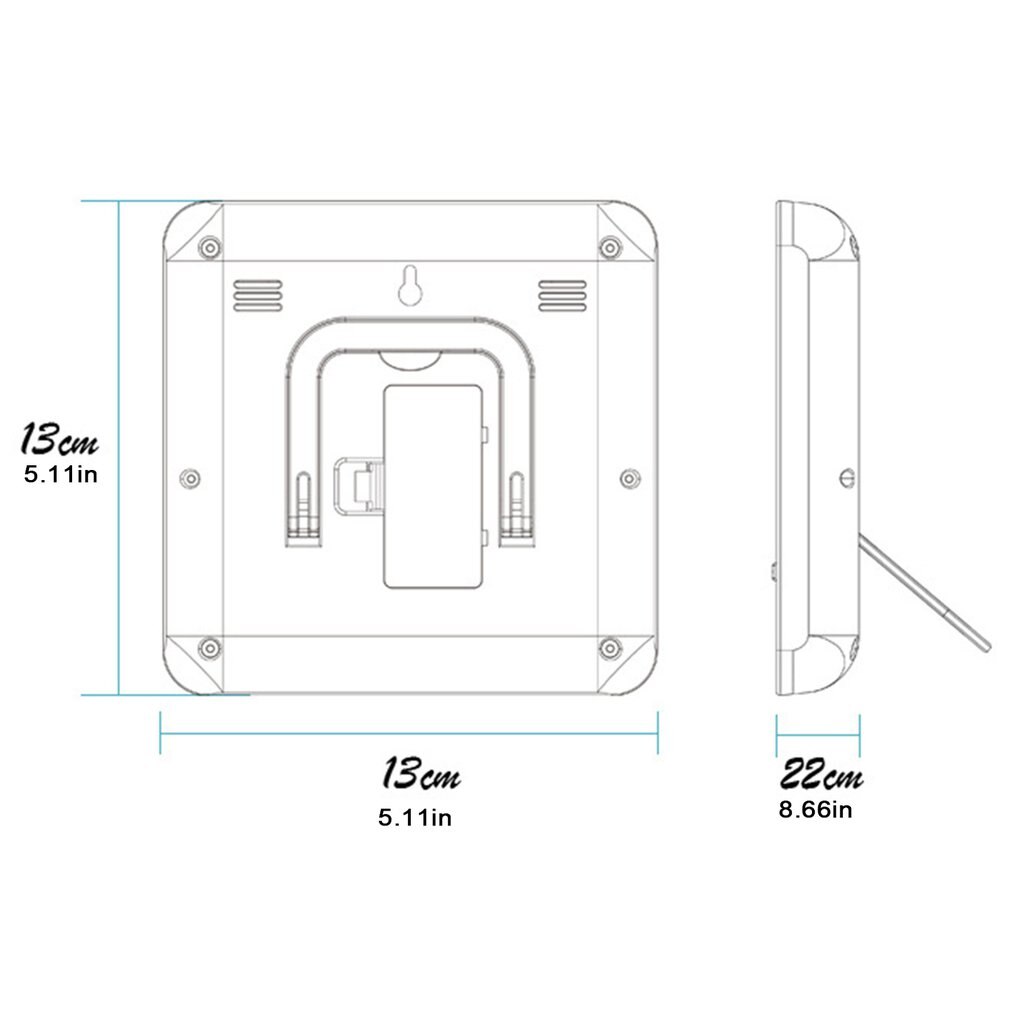 Digital Transparent Display Thermometer Hydrometer Indoor Outdoor Station Temperature And Humidity Meter S3308B