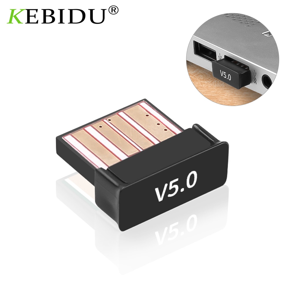 Kebidu Mini Usb Bluetooth Adapters Bt 5.0 Usb Draadloze Computer Adapter Audio Ontvanger Zender Dongles Laptop Pc Mini Sender