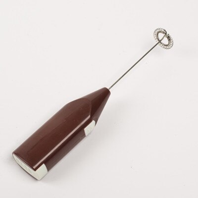 Mini Electric Coffee Blender Handheld Eggbeater Stainless Steel Milk Milker Bubble Drink Stir Bar Kitchen Cooking Tools: Brown