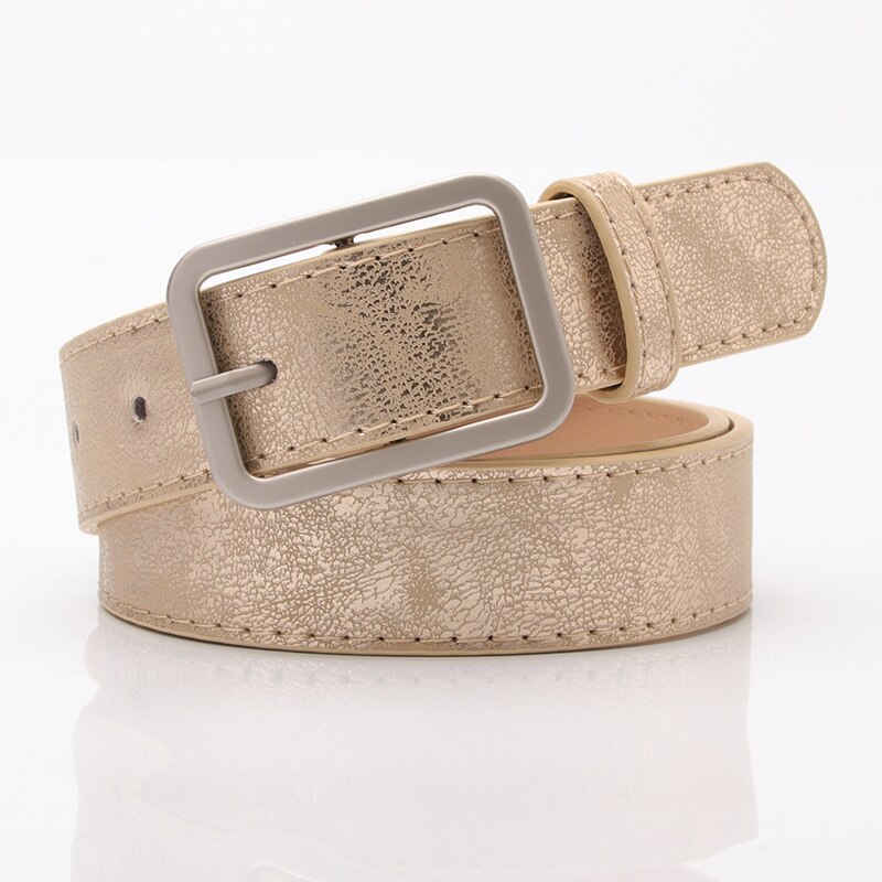 Cinturón ancho dorado brillante para mujer, 1 Uds., cinturón con hebilla plateada: B