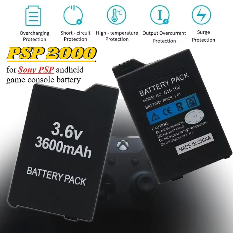 Batteria di backup 3600mAh per SONY PSP 2000 Console di gioco portatile Batterie di backup per SONY PS Lite PSP-2000 PSP-3000 PSP-3004 Nuovo