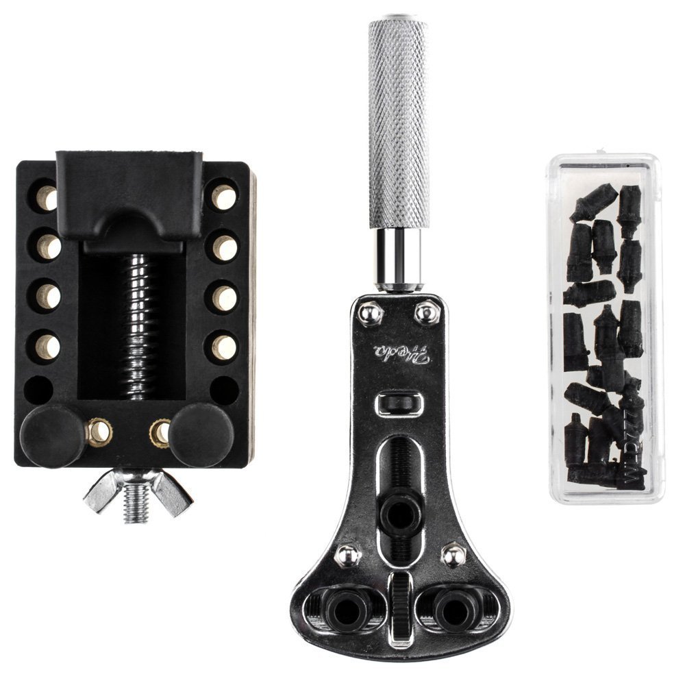 147 PCS Watch Clock Repair Tool Kit Spring Bar Tool Set Watch Band Link Pin Remover Tool Set with Carrying Case