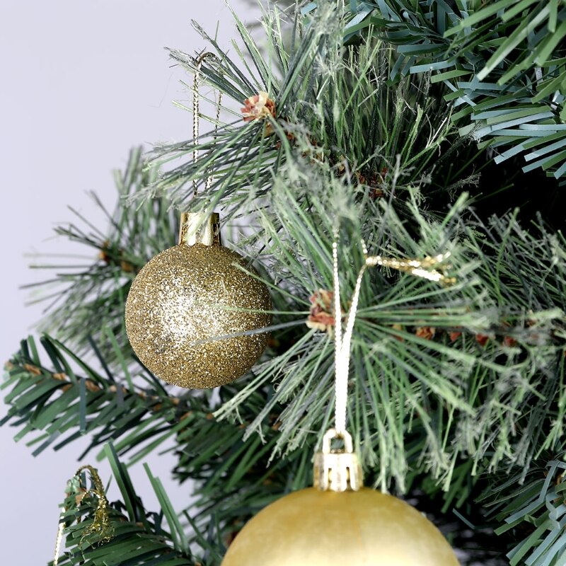 100 stk/kasse julekugler sprængtæt hængende juletræspynt bryllupsfest hjemmepynt år 30-60mm