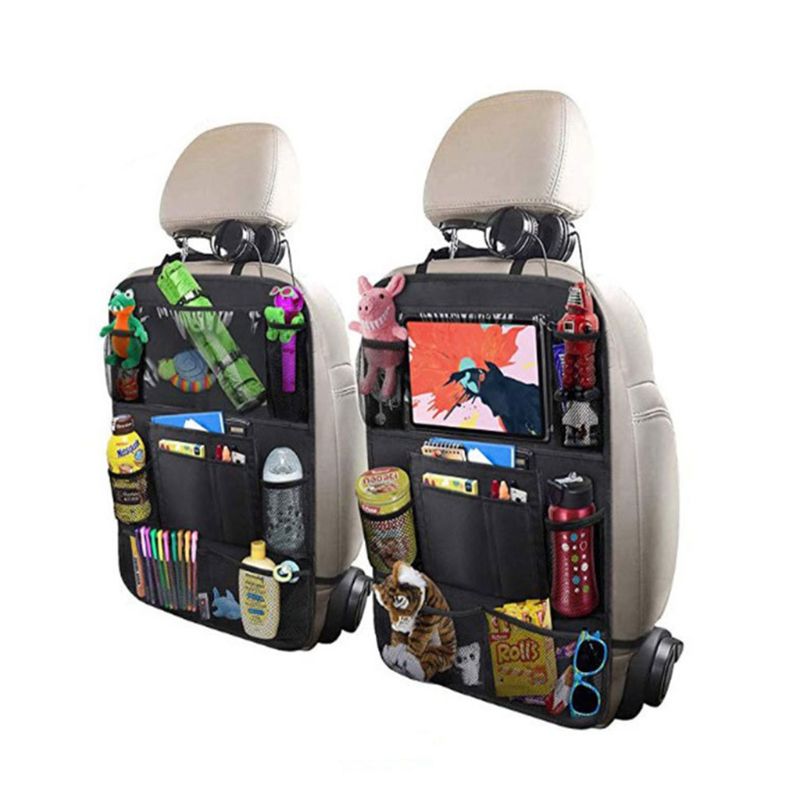 Sac de rangement étanche pour véhicule, sac pour divers articles, housse de protection arrière de siège de voiture pour enfants, tapis de protection pour les coups de pied