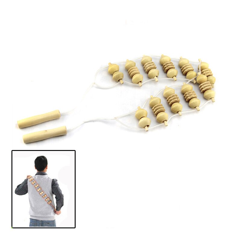Massage Convenient Wooden Wheel Full Body Neck Back Leg Waist Roller Massage Theraputic Care Back Shoulder Spine Care Tools