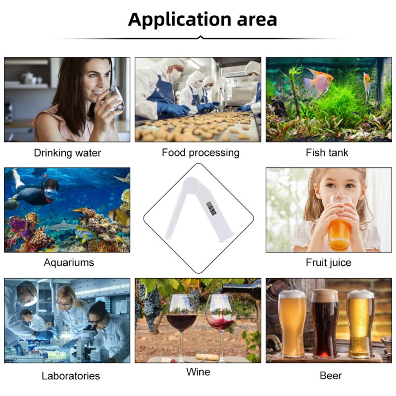 Fold PH Meter Digital Water Tester with 0-14 PH Measurement Range