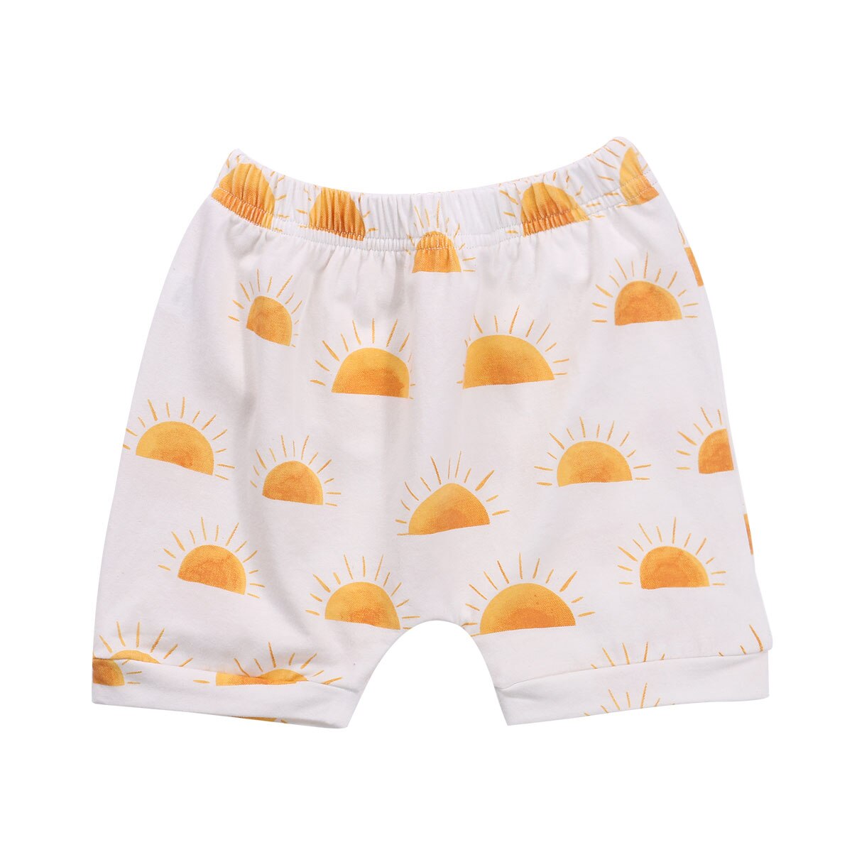 Pantalones cortos holgados para bebés de 0 a 3 años, bombachos a la , con patrón de Sol de arcoíris, estilo bohemio: B / 2T