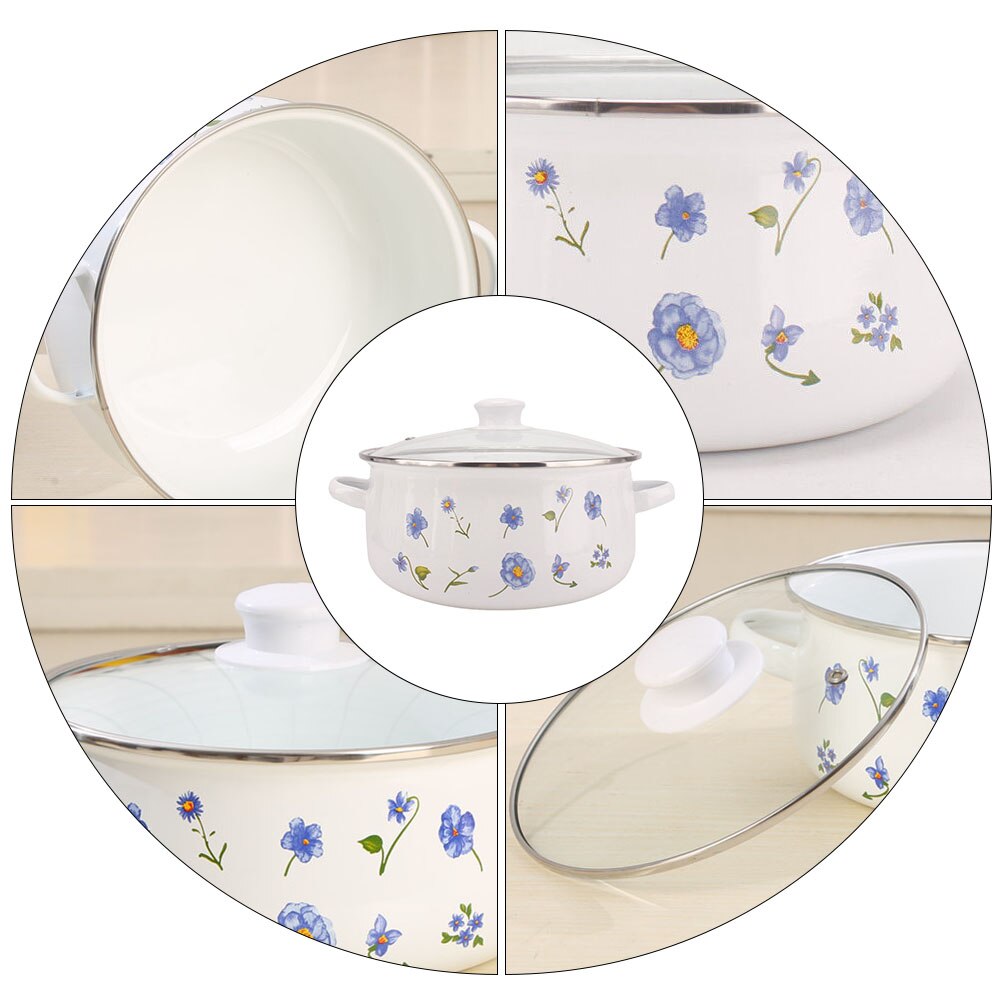 Household Cooking Pot Enamel Pot Home Stockpot Supply Stewed Chicken Soup Pot