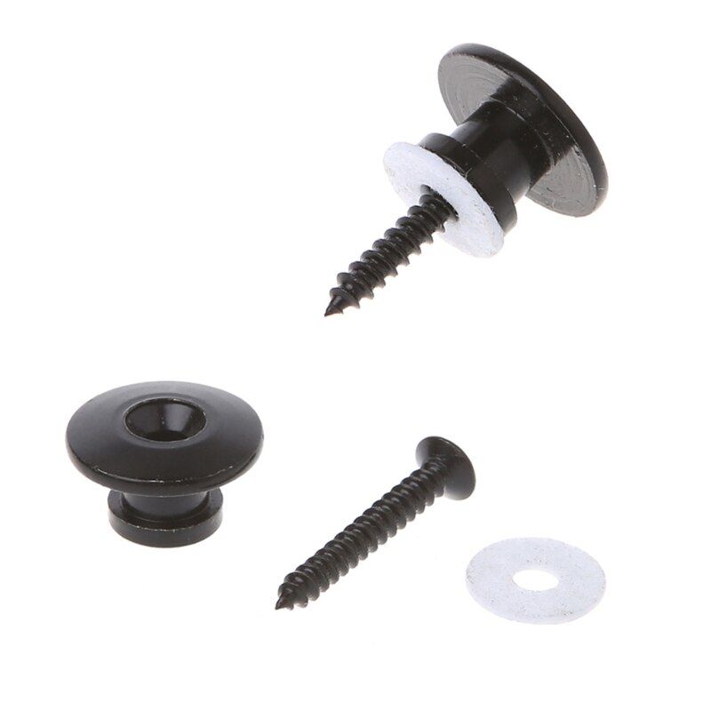 1 Paar Paddestoel Hoofd Elektrische Gitaarband Knoppen Sloten Met Montage Schroeven