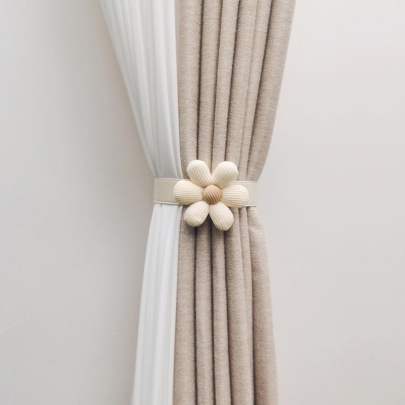 Vorm Gordijn Tieback 1 Stuks Bloem Elastische Band Gordijn Gespen Magnetische Gesp Gordijn Touw Houders Kinderkamer Home Decor: green