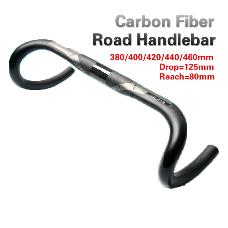 Carbon Fiber Handlebar Ultralight Road Bike Integrated Handlebar Triathlon Matt Black Carbon Bent Bar 31.8*380/400/420/440/460mm