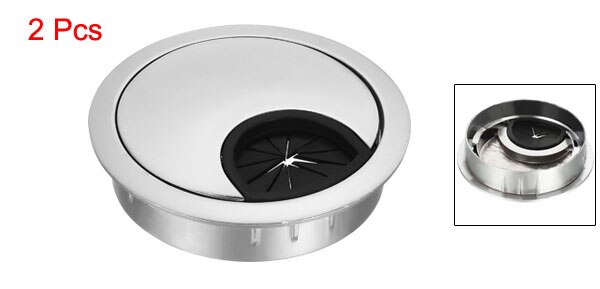 uxcell 2pcs Cable Hole Cover 50-80mm Zinc Alloy Desk Grommet for Wire Organizer Bright Silver/Black/Bronze/Sliver/Red Bronze