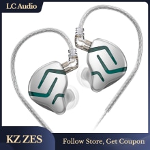 Kz Zes Elektrostatische + Dynamische Hifi In Oortelefoon Bass Oordopjes Dj Monitor Wired Hoofdtelefoon Noise Cancelling Sport Headset Kz Zex pro