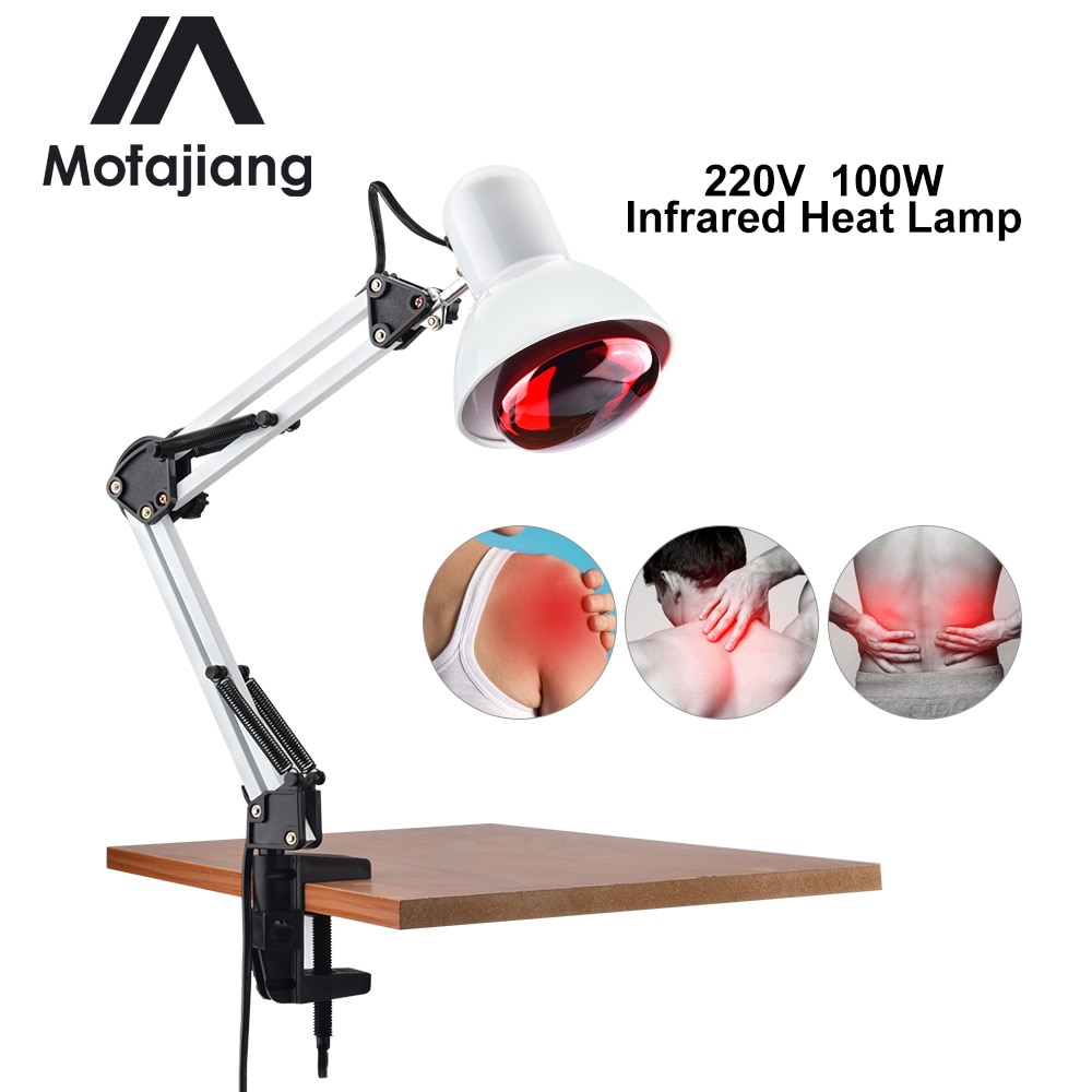 220V 100W Infrarood Verwarming Therapie Lamp Verstelbare Full Body Knie Pijnbestrijding Fysiotherapie Lamp Met Infrarood Lamp 3