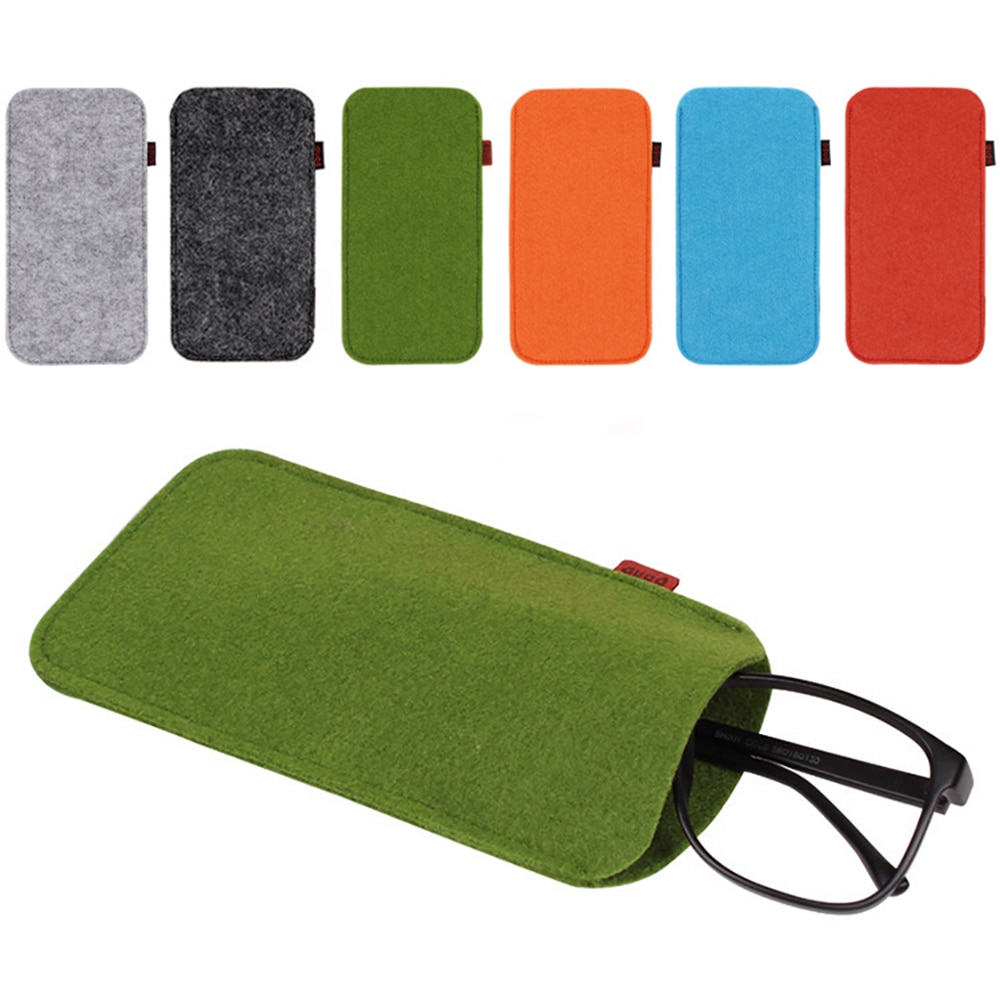 1pc unisex briller etui blød filt stof solbriller taske briller pose brillebeskytter briller tilbehør