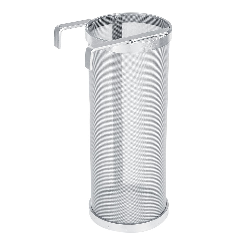 300 mikron rostfritt stål hemgjord brygg öl humle mesh filtersil med krok hembrygg filter för hembryggning: 10 x 25.5cm