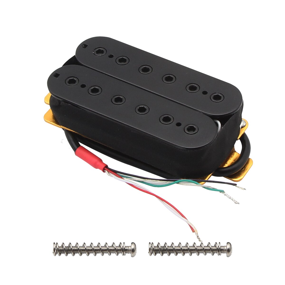 FLEOR 1PCS Electric Guitar Double Coil Humbucker Pickup Bridge/Neck Passive Pickup w/ Height Adjusting Screws Multi Colors: 50 Neck Black