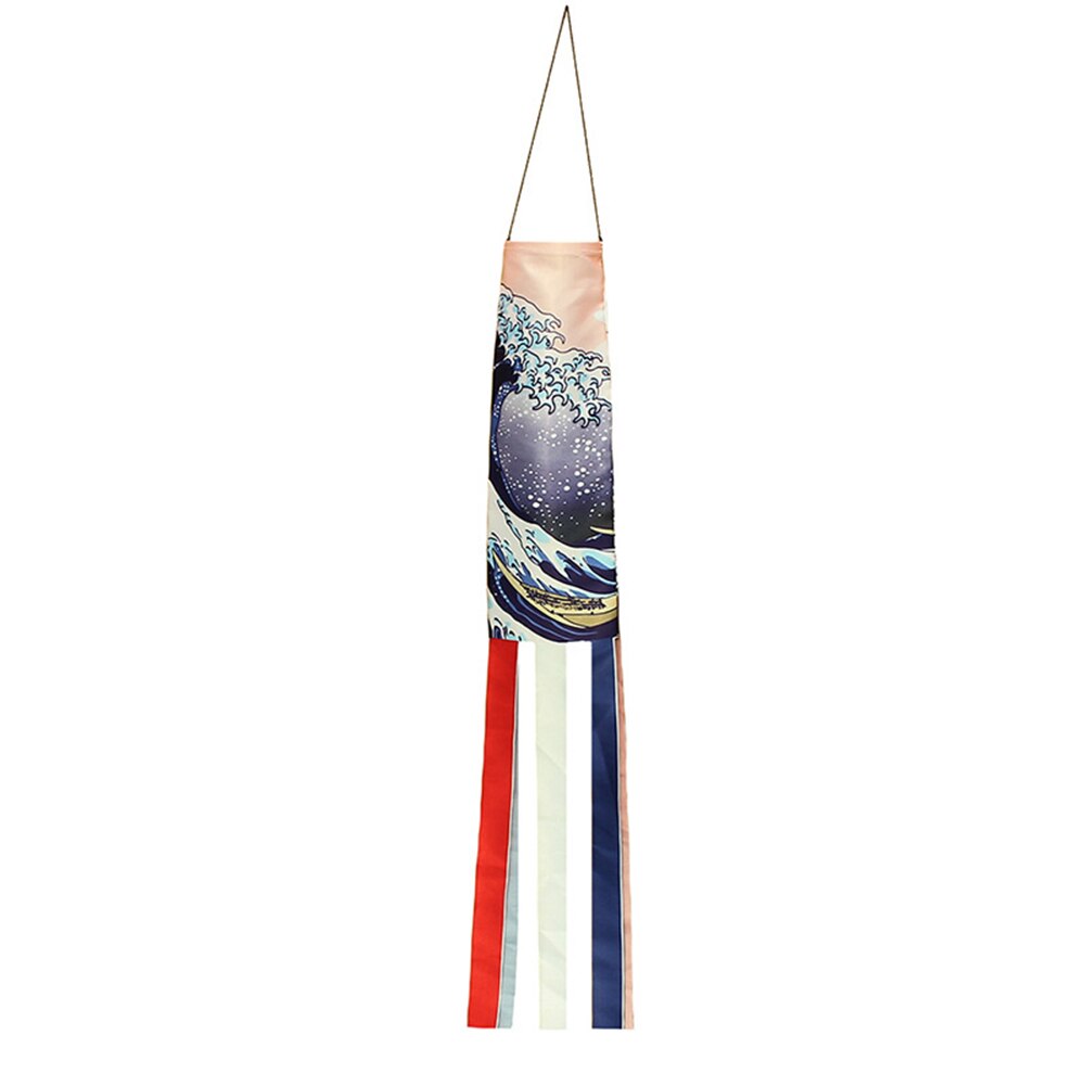 Nuovo 70cm giapponese carpa Spray Windsock Streamer pesce bandiera Koinobori aquilone pesce cartone animato colorato Windsock carpa vento calzino bandiera: 140cm Waves