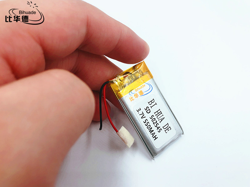 Li-Po 3.7V lithium polymer battery 052545 502545 550mah MP3 MP4 MP5 toy polymer lithium battery