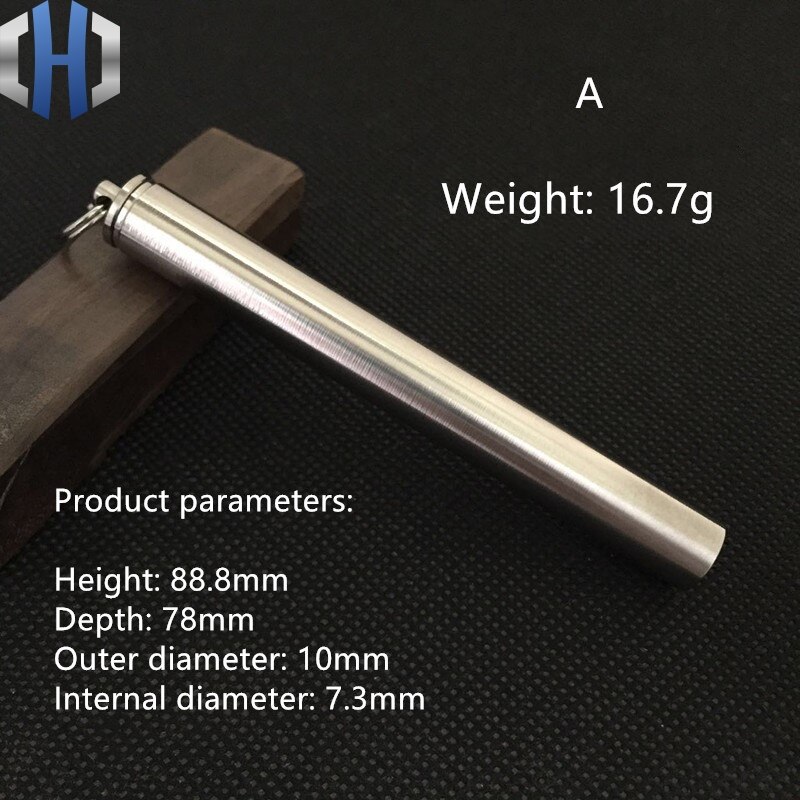 Titanium Alloy Waterproof Toothpick Holder Sealed Canister Multi-function Fruit Sign Toothpick No Rust Portable Metal Waterproof