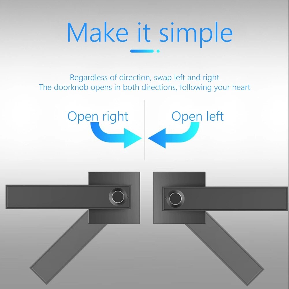 Serrure électronique intelligente F180, semi-conducteur biologique à empreintes digitales pour Alexa avec clés pour maison intelligente, bureau, chambre à coucher