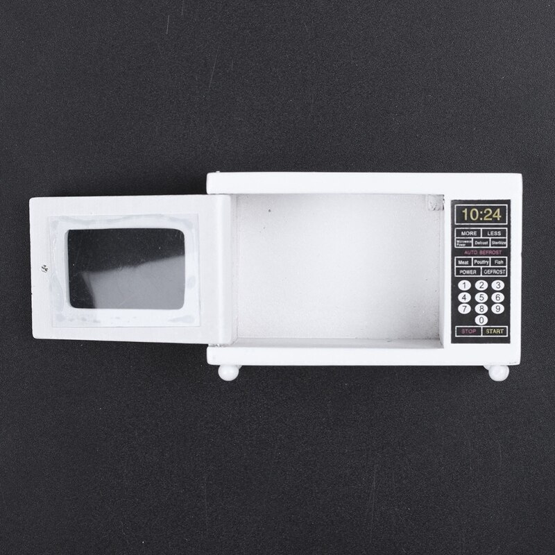 Mikrowelle 1: 12 Skala miniatur für puppe haus (weiß)