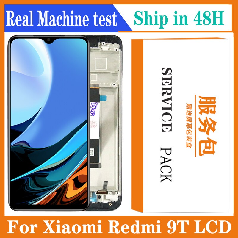 Voor Xiaomi Redmi 9T Display Touch Screen Digitizer Vergadering Redmi 9T Voor Reparatie Onderdelen J19S M2010J19SG Lcd