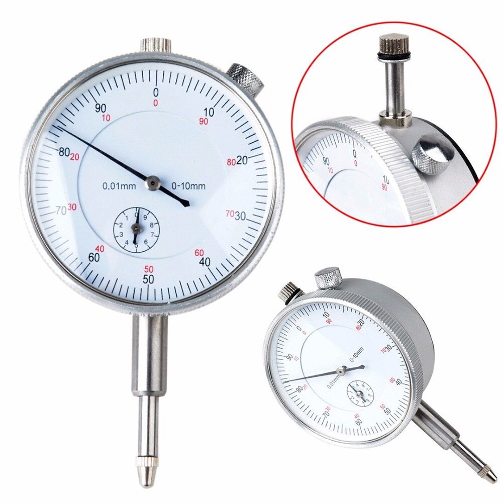 0-10mm Portable Dial Indicator Industrial Work 0.01mm Resolution Analog Measuring Tool Dialgauge Meter Gauge Precision