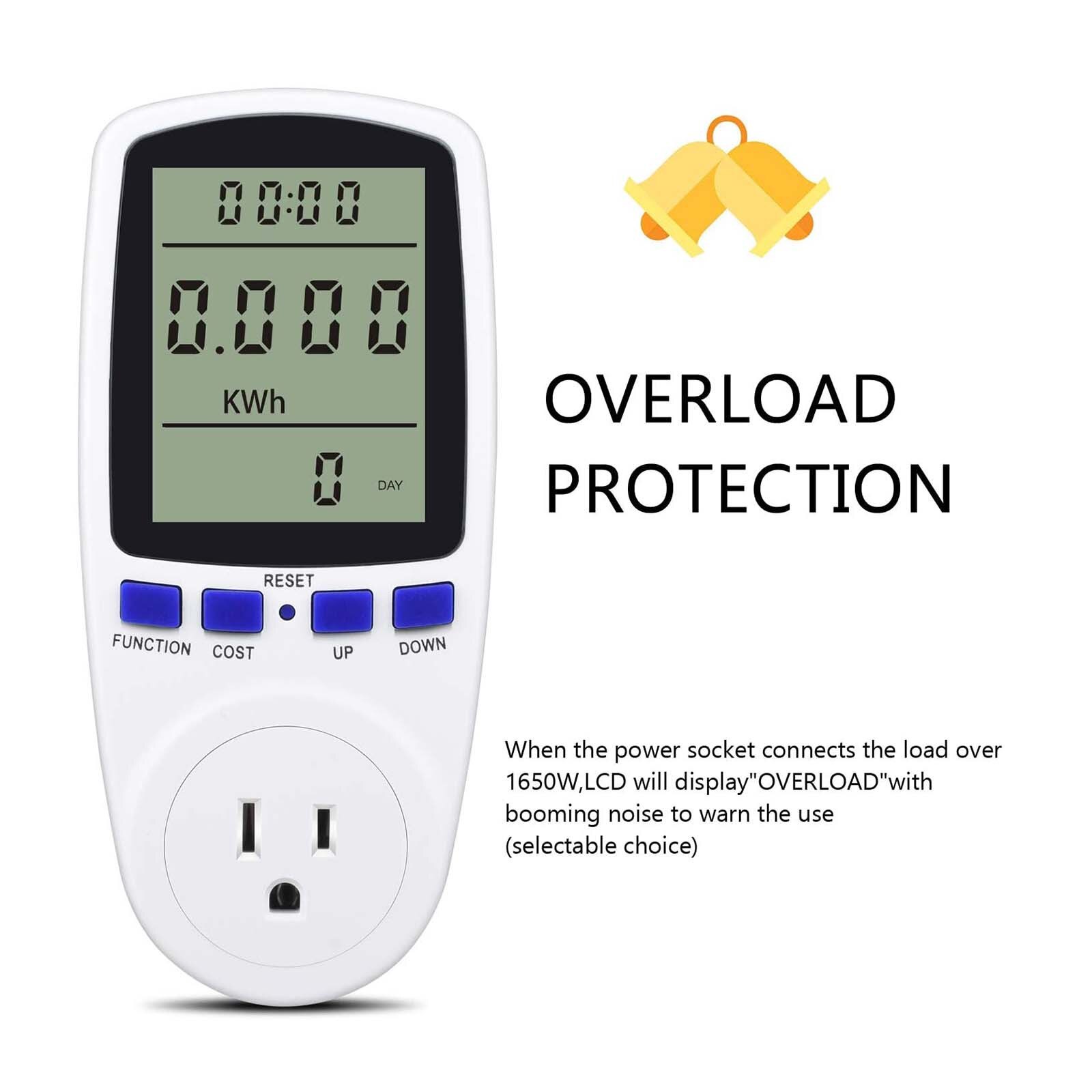 Watt Meter Power Energy Monitor Elektriciteit Gebruik Socket Apparatuur Plug Elektriciteit Analyzer Monitor Energie Meter Meten