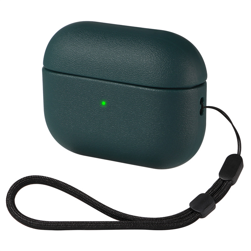Leather Textured TPU Headphone Cover For Apple Airpods Pro 2 Case Wireless Earphone Case For Airpods Pro 3 2 1 Coque Bumper: 3XS / Khaki