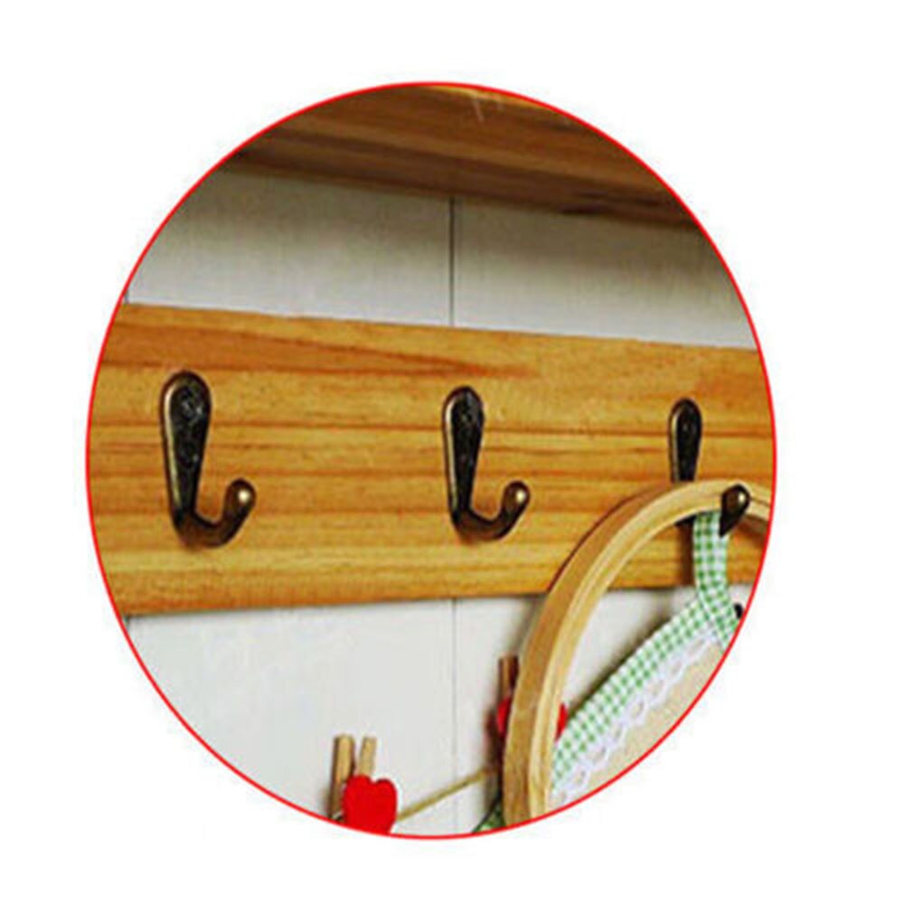 10pcs Wall Door Metal Antique Hooks Hanger For Key Clothes Coat Hat Bags Towel