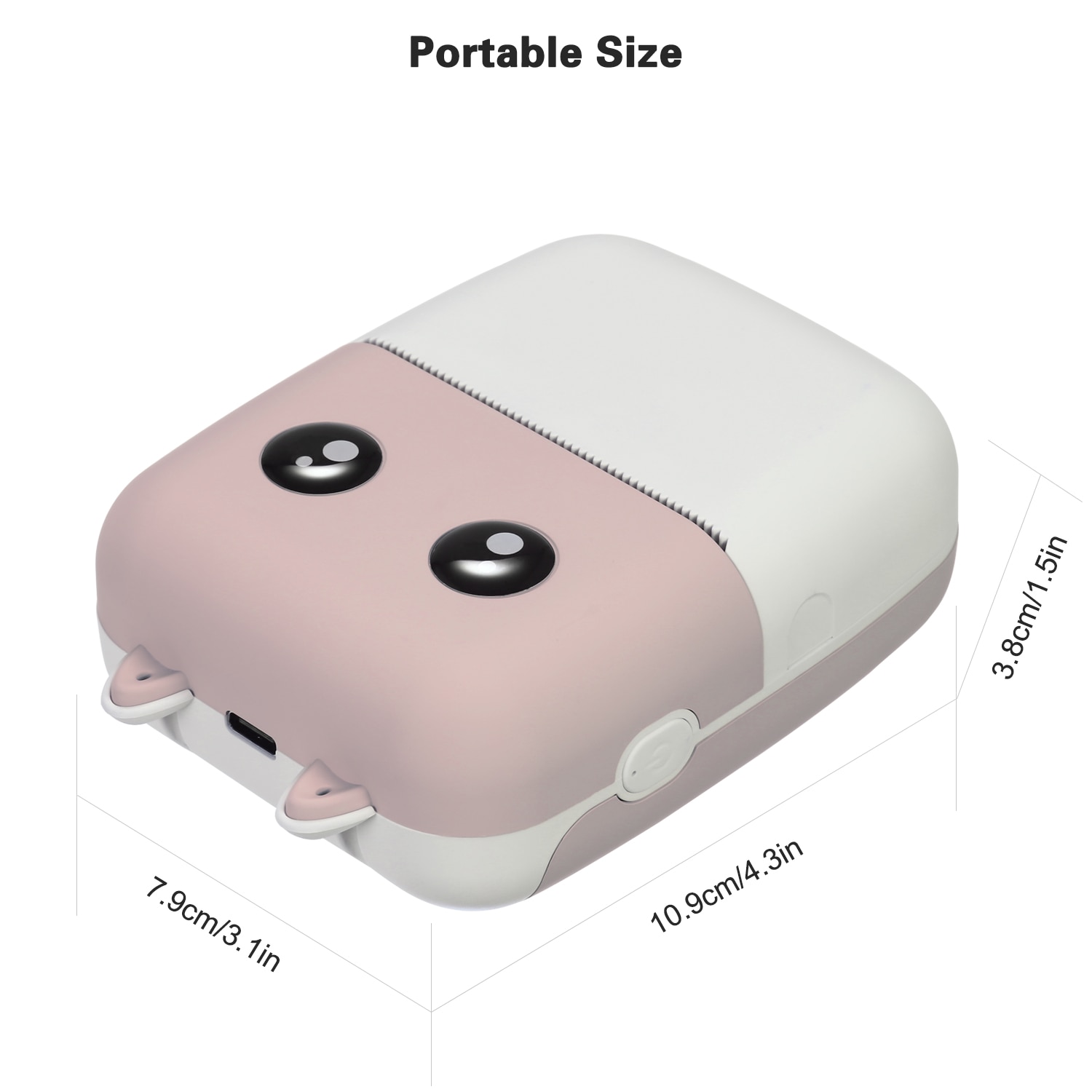 200/300 dpi mini bærbar bluetooth trådløs printer papir fotoprinter lomme termisk print med papir til android ios telefon