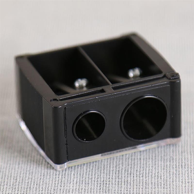 Cosmetic Pencil Sharpener Portable Eyebrow Eyeliner Sharpening Tool with 2 holes Women Cosmetic Tool