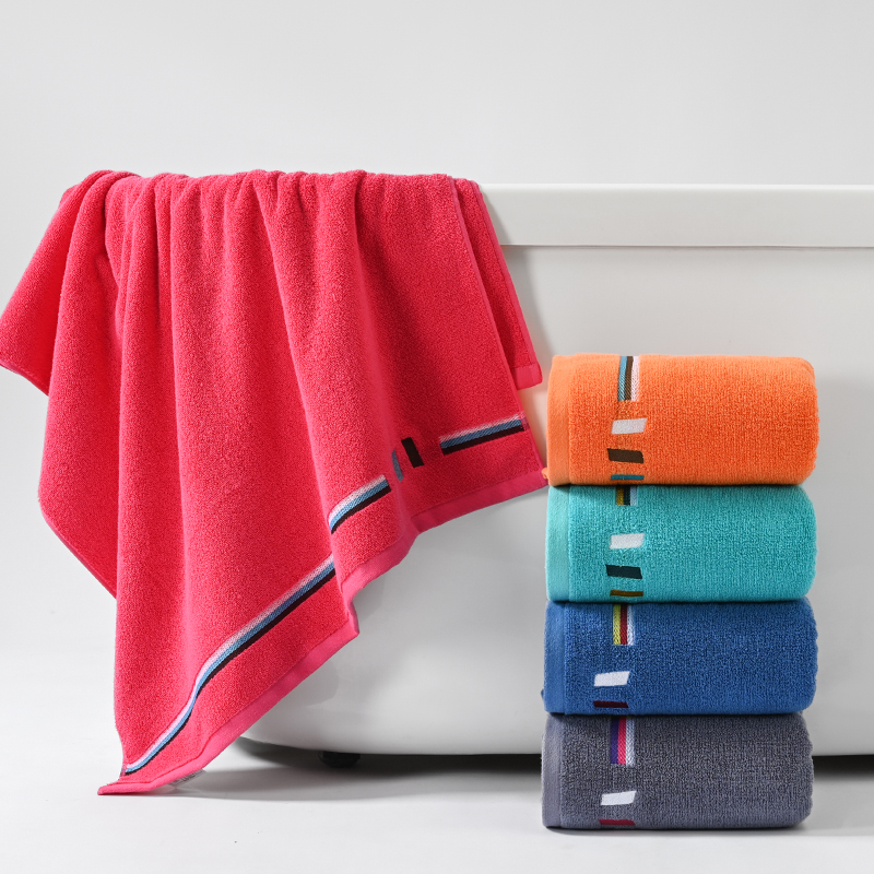 Adult Bath Towel 100% Cotton Bath Towel Sweat Absorbent Towel Sports Towel Strong Absorbent Bath Towel Colourful Bath Towel Set